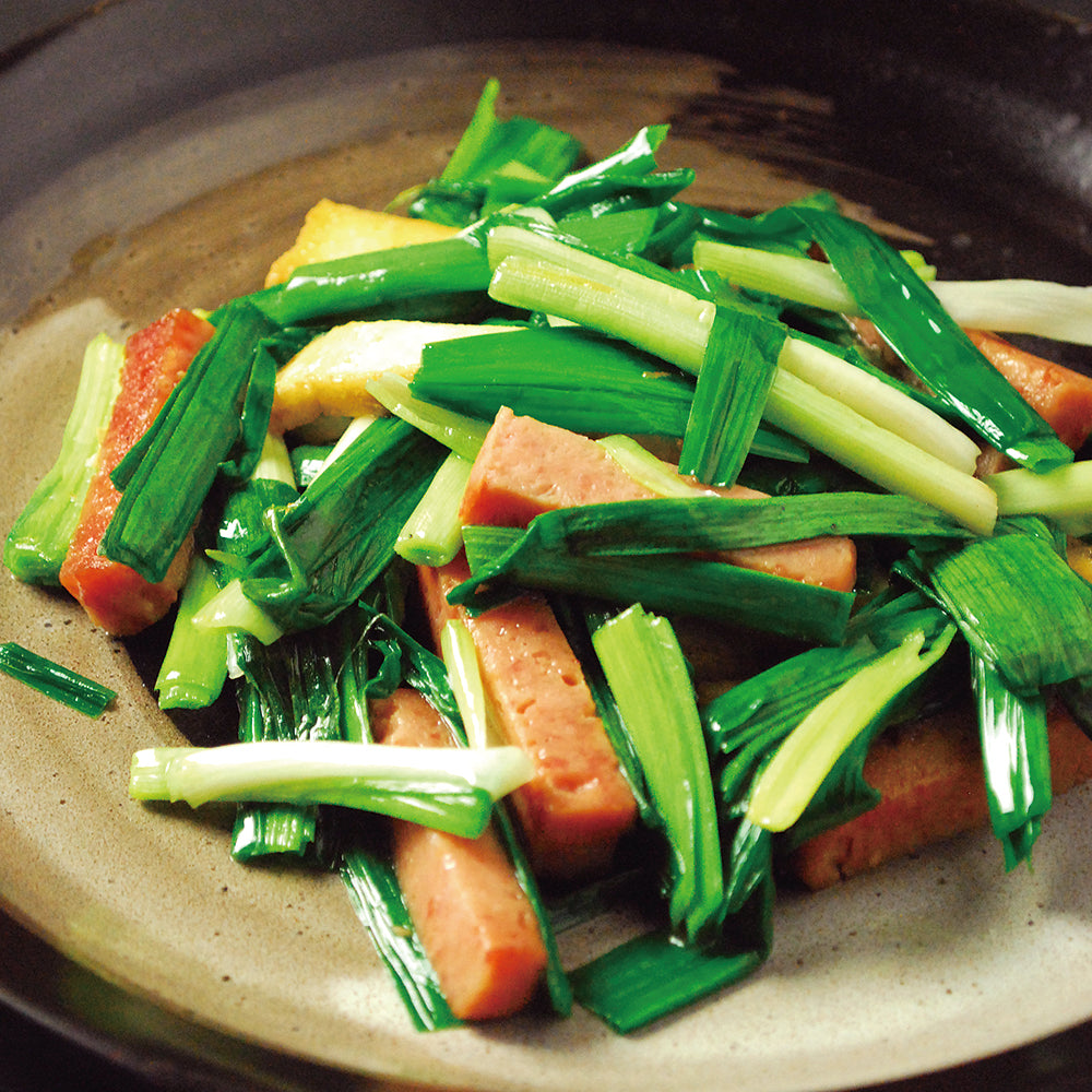 【店舗メニュー】ひるぬふぁー炒め(ニンニクの葉)