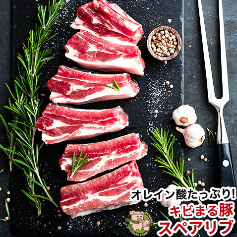 スペアリブ 骨付き肉 国産 豚肉 キビまる豚 沖縄 200g 1~2人前